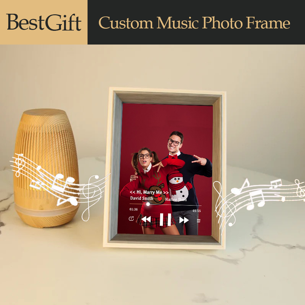 Custom Music Photo Frame with Personalized Picture Music Player (Can Play Music)