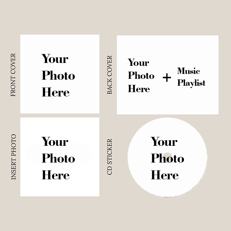 Christmas Gifts Personalized Song and Photo CD Mixtape 12 Songs Playlist with Custom Songs Case CD