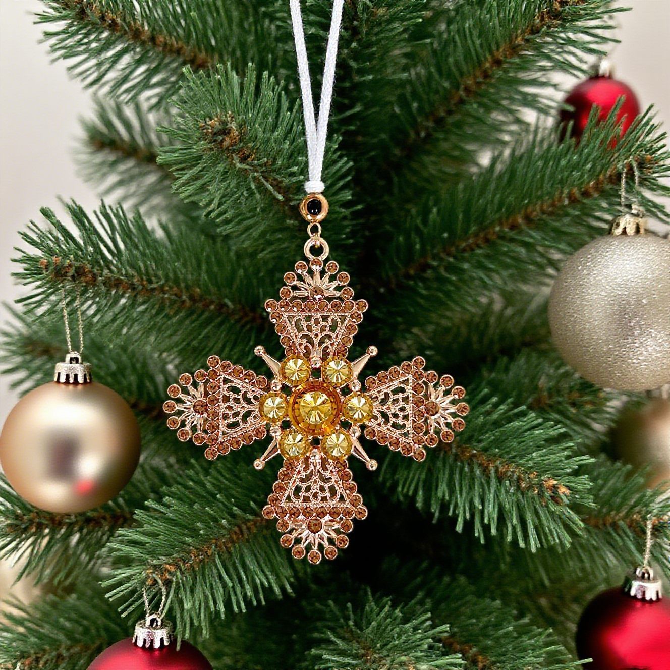 Custom Photo Ring Projection Pendant Retro  Christmas Tree Decoration for Christmas Gift