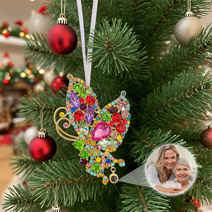 Custom Photo Projection Ornament Hollow Butterfly Projection Pendant Car Decoration Christmas Decoration