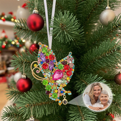 Custom Photo Projection Ornament Hollow Butterfly Projection Pendant Car Decoration Christmas Decoration
