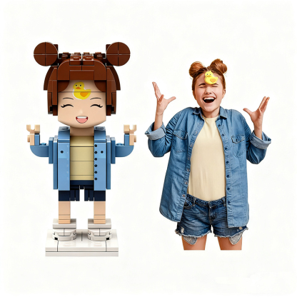 Custom Brick Mini Figures Photo Customizable Block Single Brick Figure Anniversary Gift for Couple