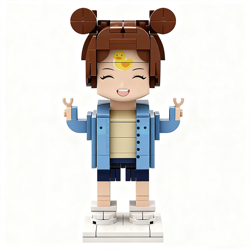 Custom Brick Mini Figures Photo Customizable Block Single Brick Figure Anniversary Gift for Couple