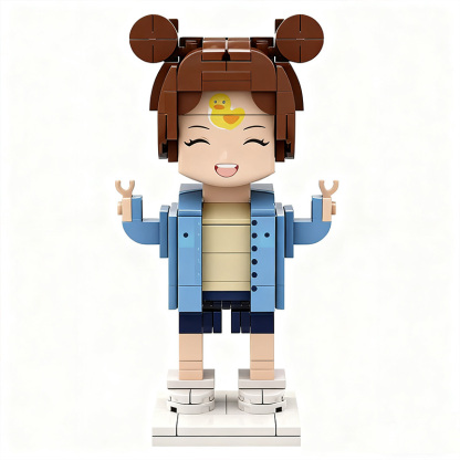 Custom Brick Mini Figures Photo Customizable Block Single Brick Figure Anniversary Gift for Couple