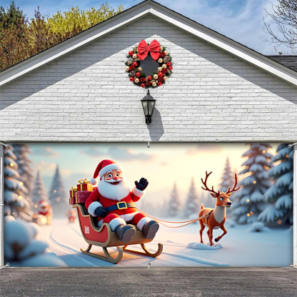 Merry Christmas Decorations for Garage Door Covers Suitable for Home Outdoor Indoor And Party Use