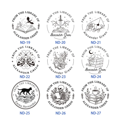 Custom Metal Book Embosser for Book Lover Gifts Handheld Personalized Embosser Book Stamp Library Stamp Gift for Readers, Teachers & Home Libraries