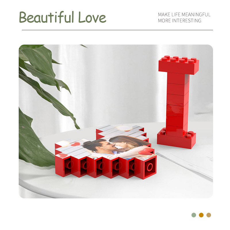 Custom Square Building Brick Photo Block Love Puzzle Brick Gift