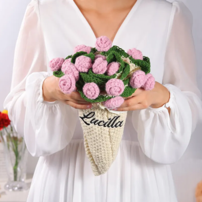 FINISHED Handmade Crochet Flower Throw Blanket Bouquet Rose Bouquet Knitted Bouquet Ready-Made Blanket Mothers Day Gifts