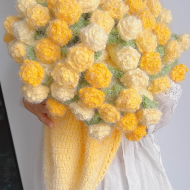 FINISHED Handmade Crochet Flower Dreamy Throw Blanket Bouquet Rose Bouquet Knitted Bouquet Ready-Made Blanket