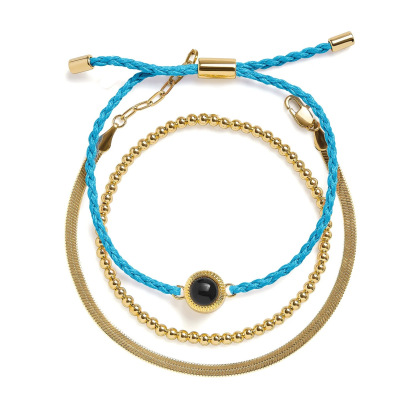 Customized Photo Projection Bracelet Multi-layer Stacking Beaded Braided Bracelet Commemorative Gift for Couples