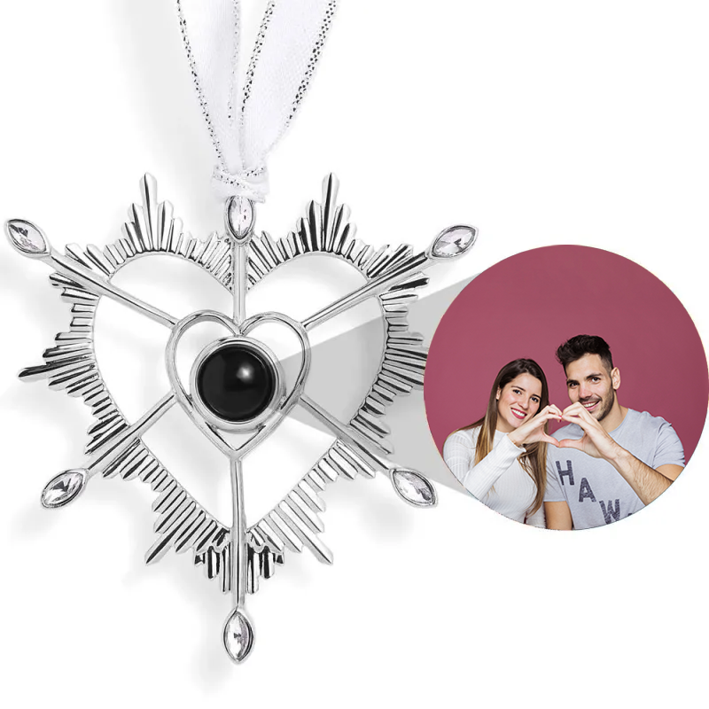 Angel Custom Projection Car Hanging Ornament Personalized Photo Rear View Mirror Pendant Memorial Keepsake Decoration