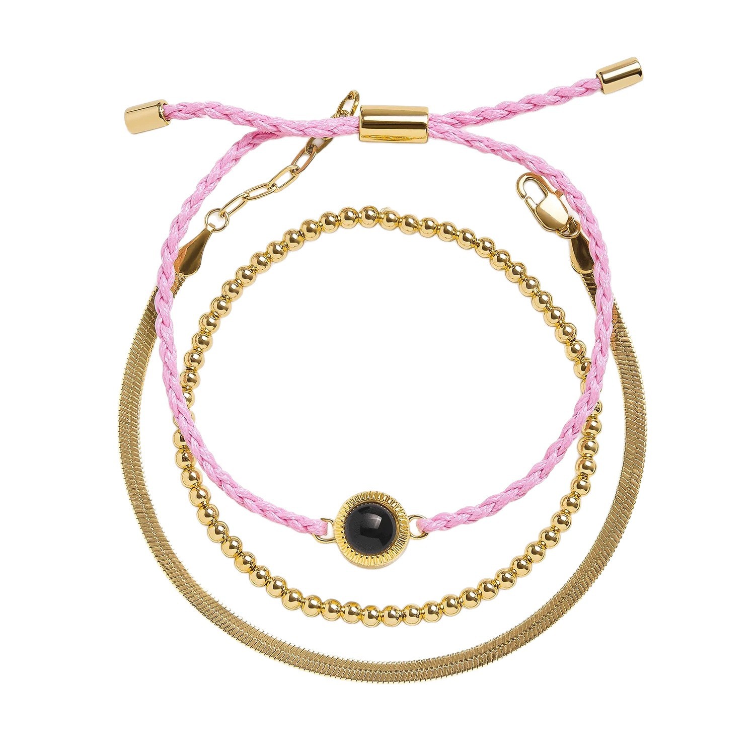 Customized Photo Projection Bracelet Multi-layer Stacking Beaded Braid