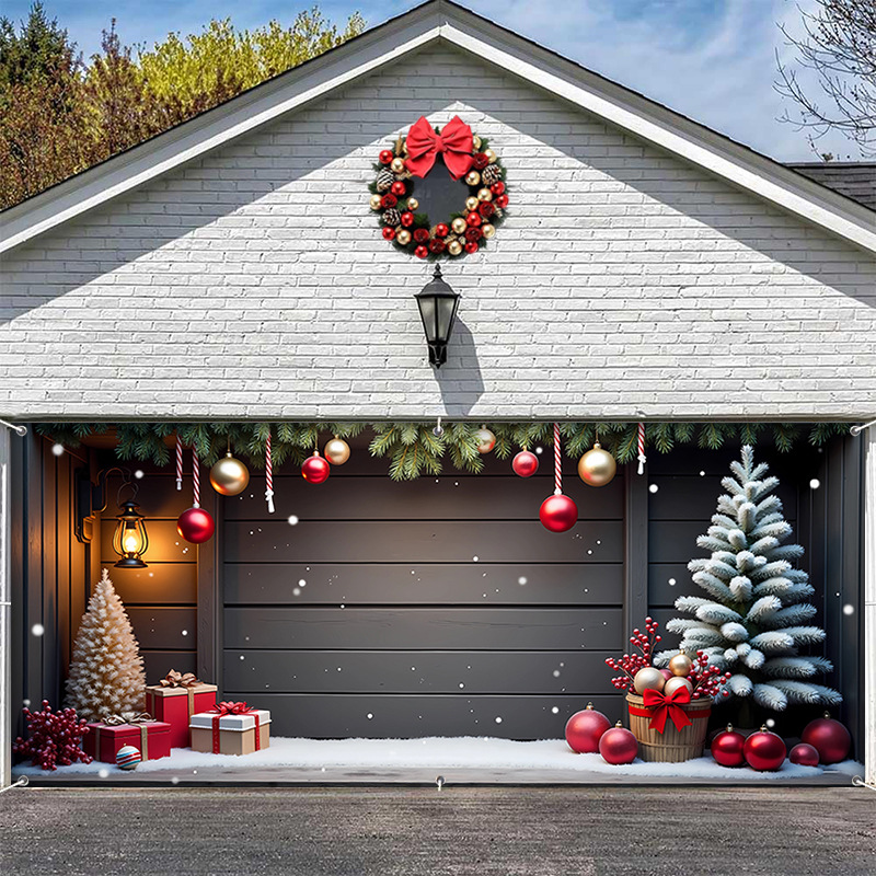 Merry Christmas Decorations for Garage Door Covers Suitable for Home Outdoor Indoor And Party Use