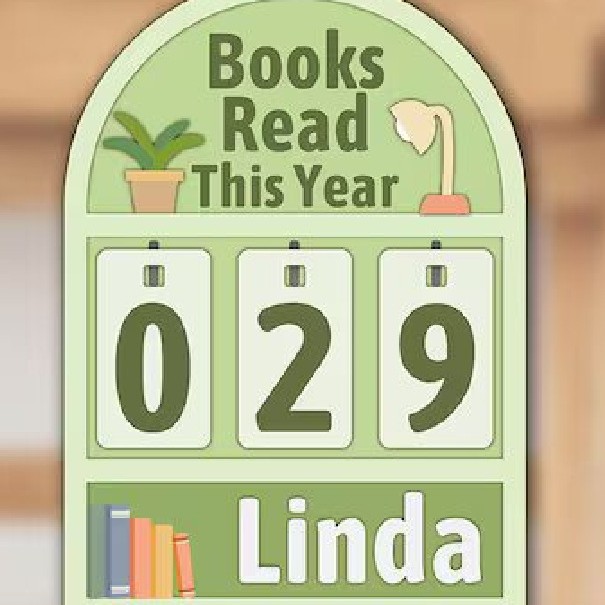 Personalized Books Read This Year Counter Mini Plaque with Flat Base B