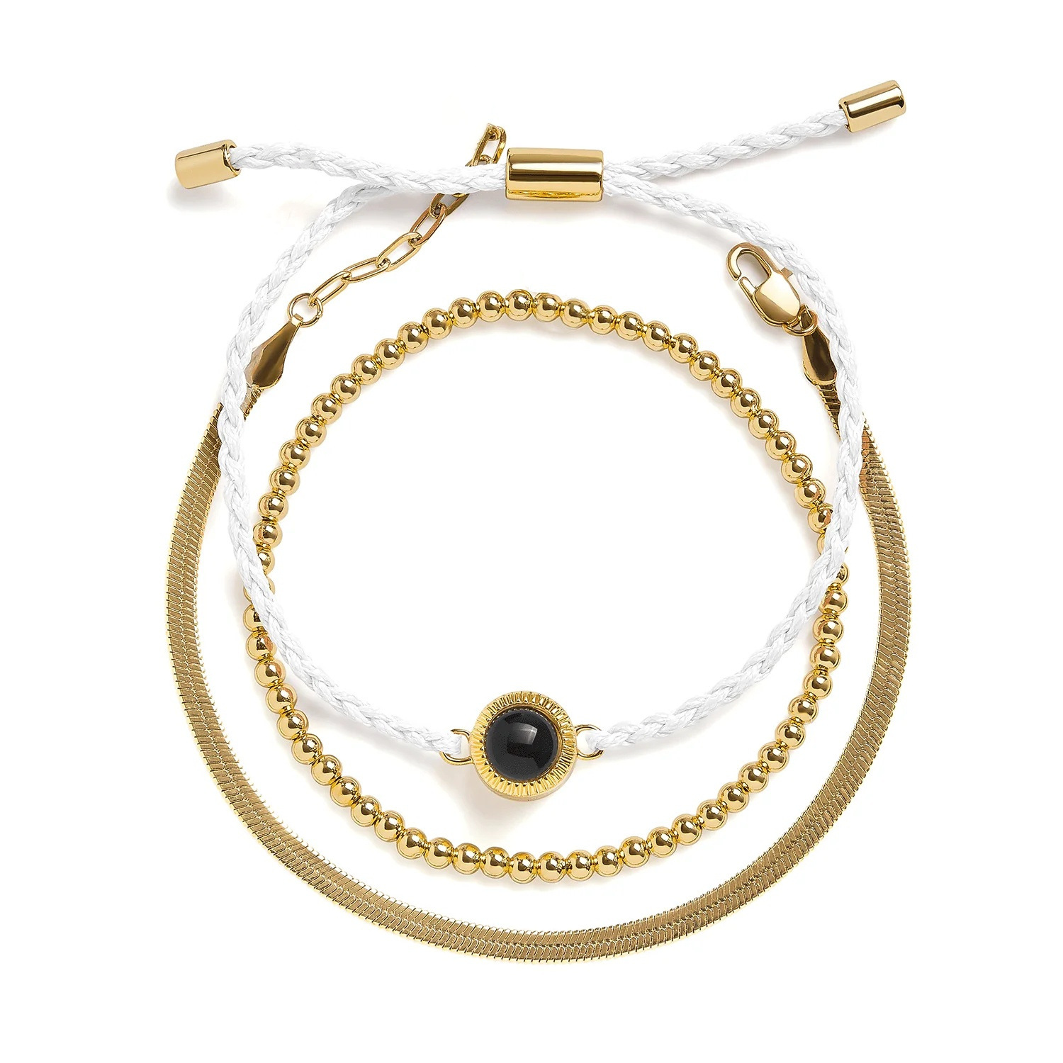 Customized Photo Projection Bracelet Multi-layer Stacking Beaded Braid