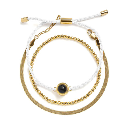 Customized Photo Projection Bracelet Multi-layer Stacking Beaded Braided Bracelet Commemorative Gift for Couples