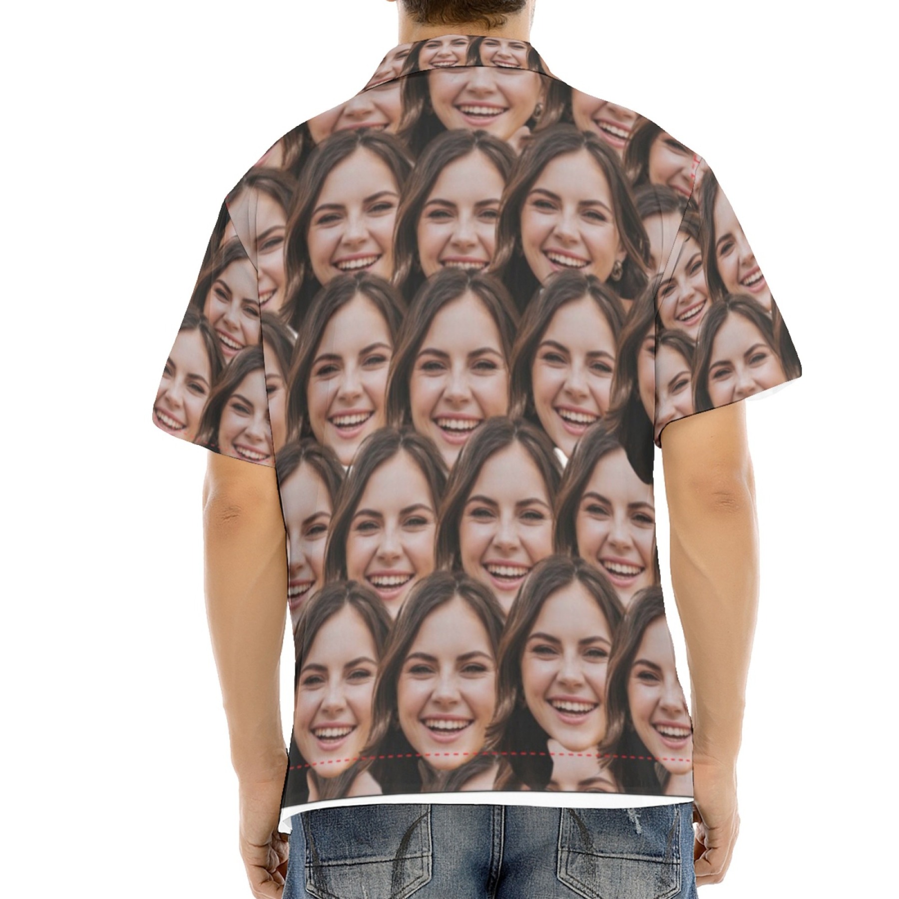 Custom Photo Girlfriend Face Hawaiian Shirts Couple Gifts