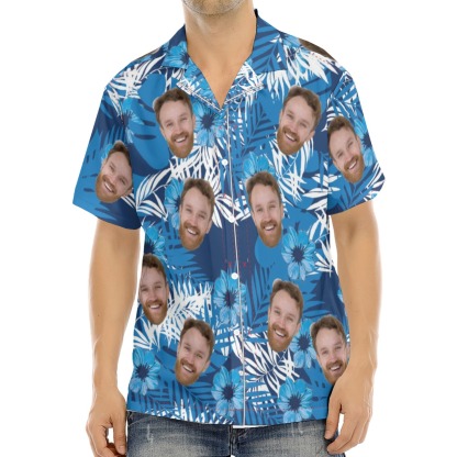 Personalized Hawaiian Shirt with Face Custom Team Name Player Number and Name Sports Team Gift