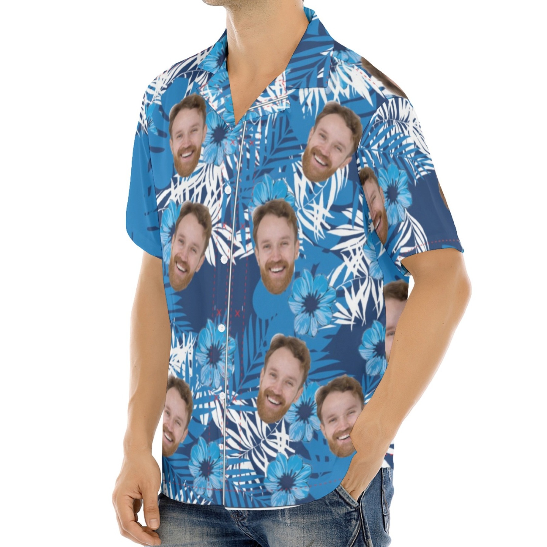 Personalized Hawaiian Shirt with Face Custom Team Name Player Number and Name Sports Team Gift