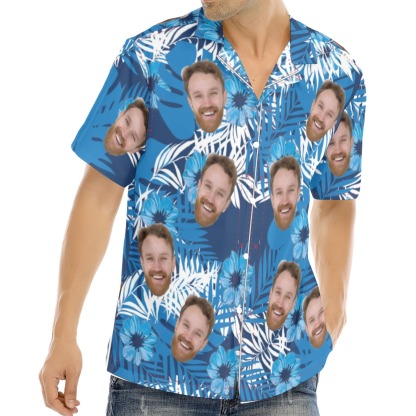 Personalized Hawaiian Shirt with Face Custom Team Name Player Number and Name Sports Team Gift