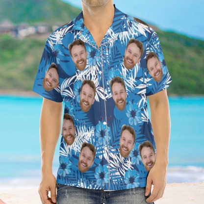 Personalized Hawaiian Shirt with Face Custom Team Name Player Number and Name Sports Team Gift