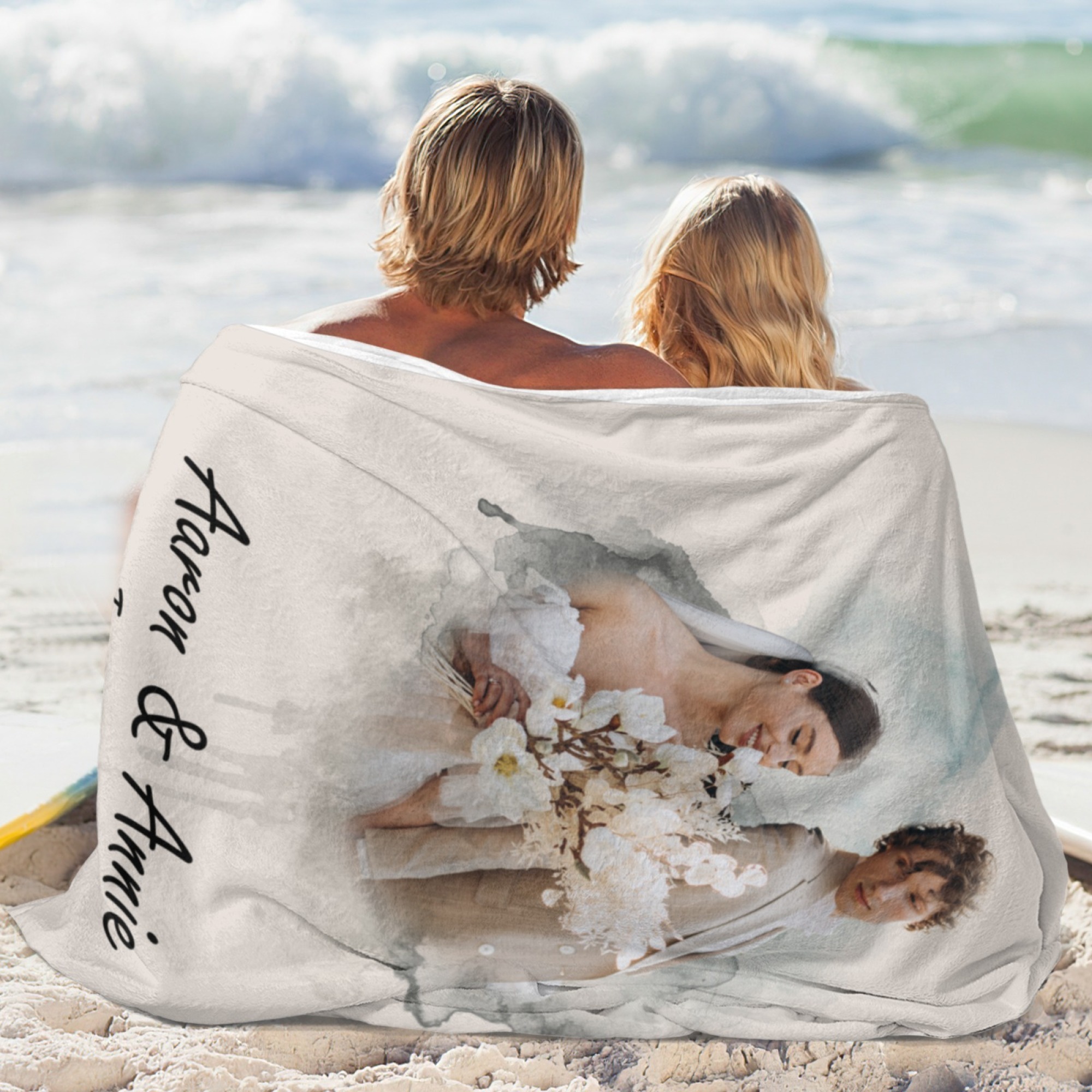Custom Blanket with Photos Collage Personalized Throw Blanket with Photos Valentine's Day Gift