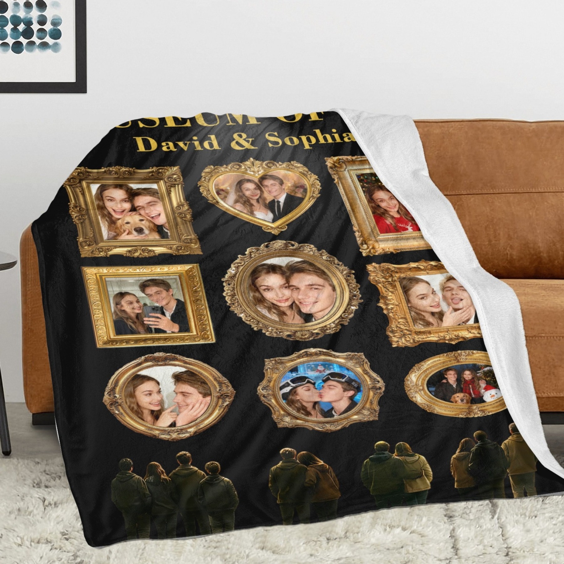 Custom Museum of Us Blanket with Collage Photos Blanket Personalized Throw Blanket Anniversary Gift for Couple