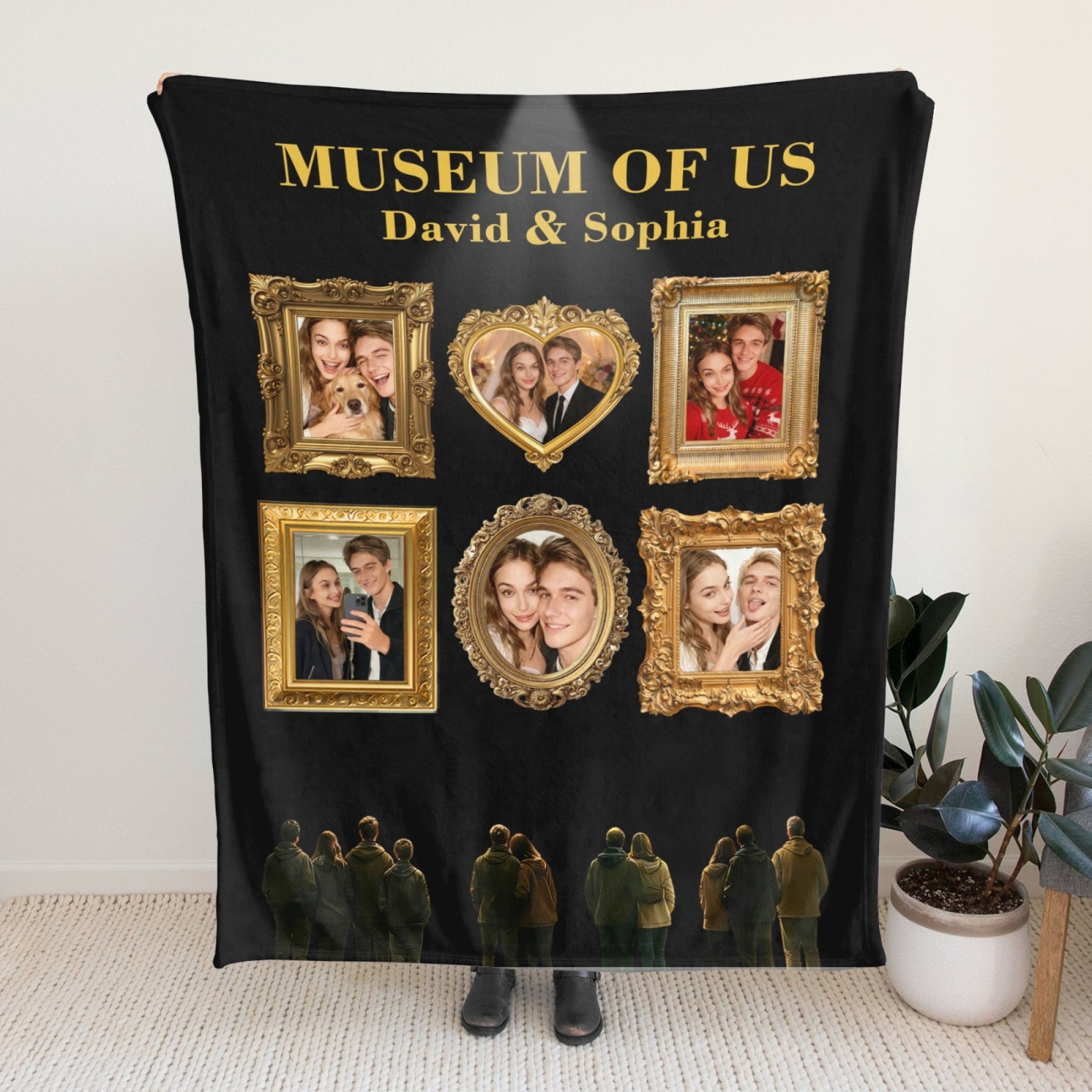Custom Museum of Us Blanket with Collage Photos Blanket Personalized T