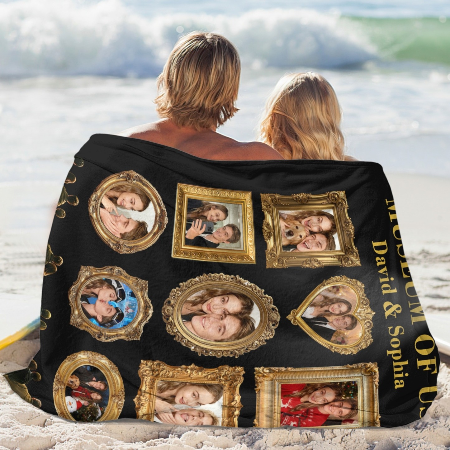 Custom Museum of Us Blanket with Collage Photos Blanket Personalized Throw Blanket Anniversary Gift for Couple