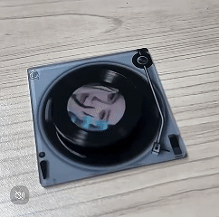 Personalized Photo Album NFC Music Acrylic Keychain Record Rotating 3d Keychain