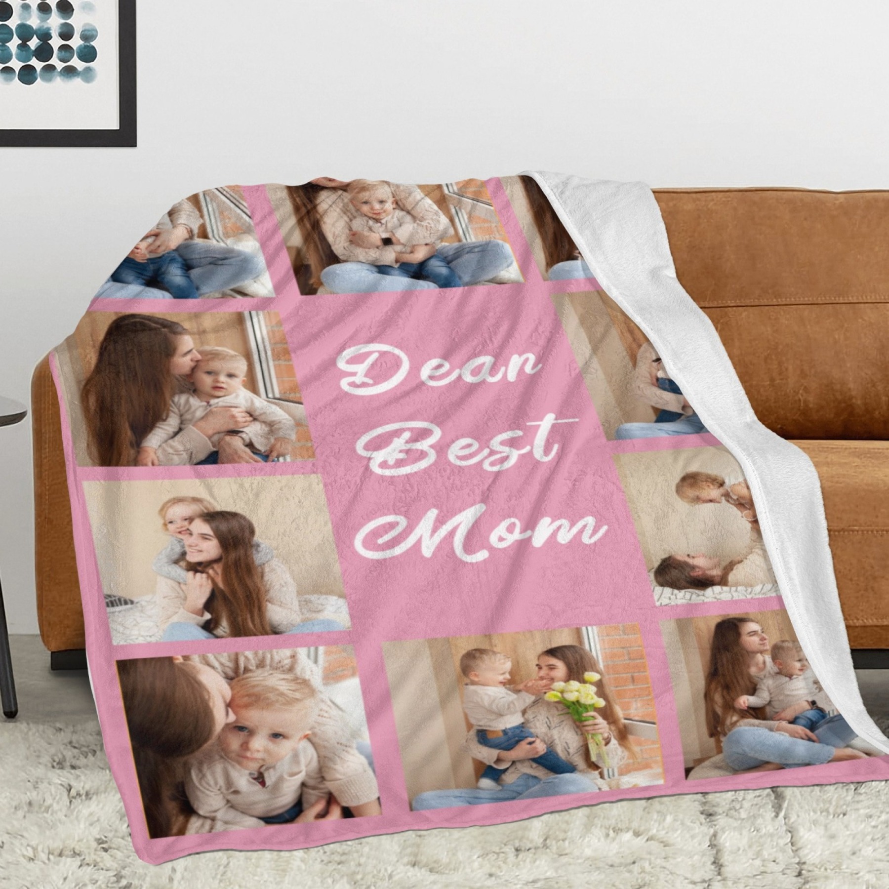 Custom Blanket with Collage Photos Blanket Mother's Day Gifts Personalized Throw Blanket with Photos