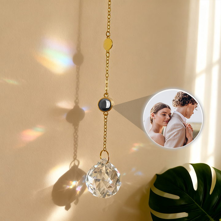 Personalized Sunburst Photo Otama Custom Projection Ornaments Gift for Christmas