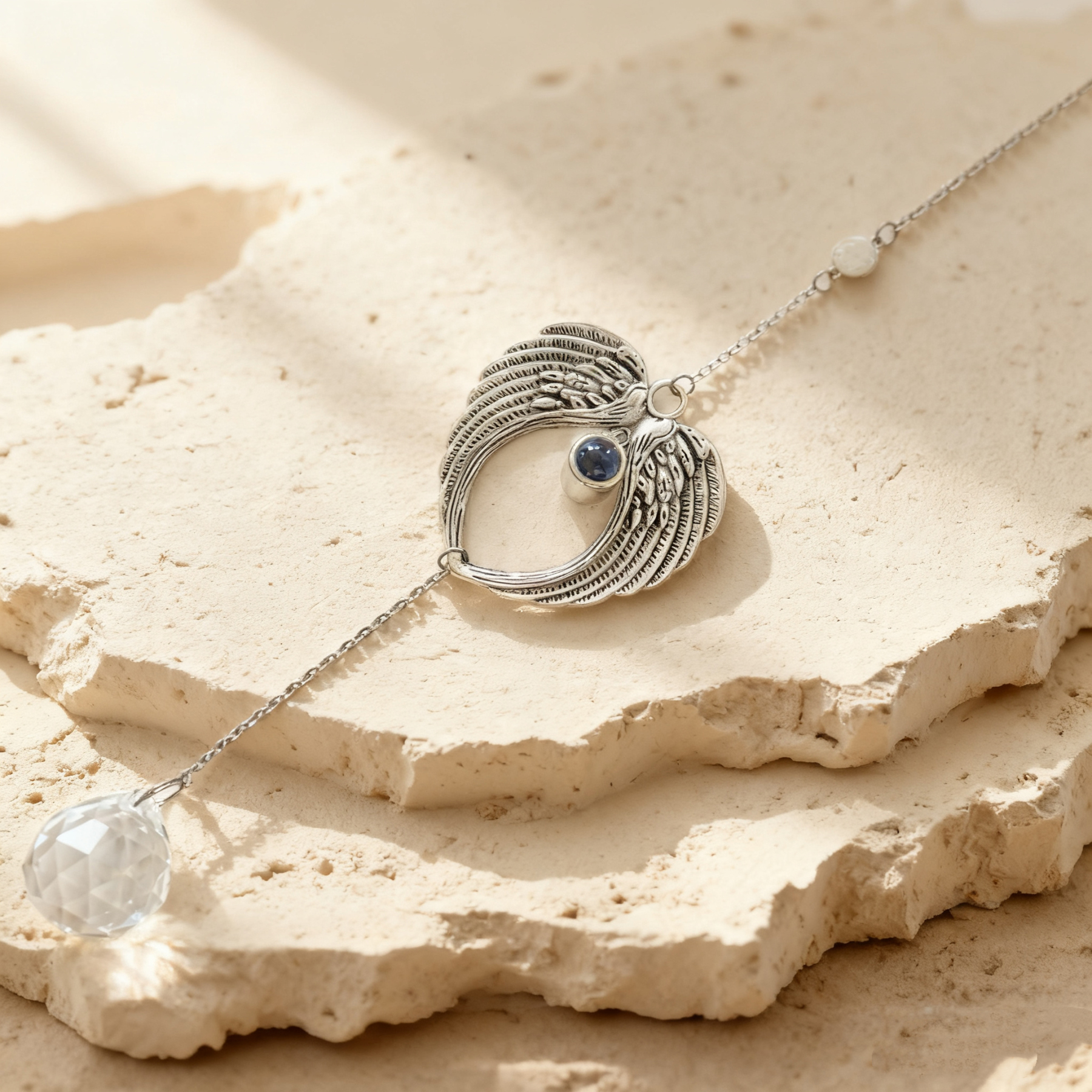 Personalized Angel Wings Photo Sun Catcher Custom Projection Ornaments Anniversary Gift for Christmas