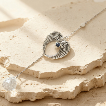 Personalized Angel Wings Photo Sun Catcher Custom Projection Ornaments Anniversary Gift for Christmas