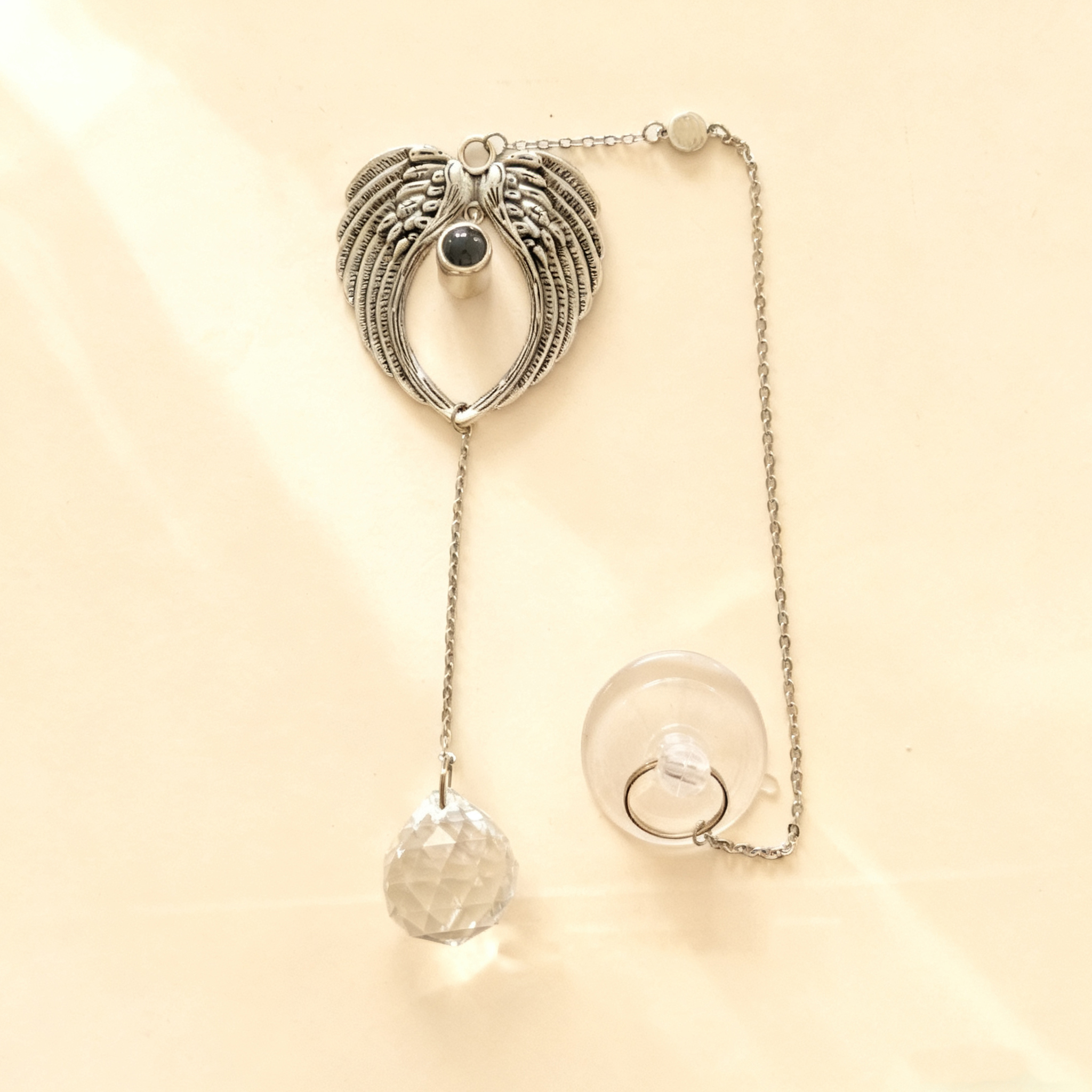 Personalized Angel Wings Photo Sun Catcher Custom Projection Ornaments Anniversary Gift for Christmas