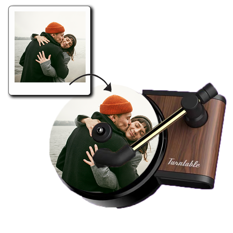Custom Photo Car Air Freshener Record Player Set Car Vent Clip Fragrance Diffuser for Music Fans Gift Vinyl Album Cover