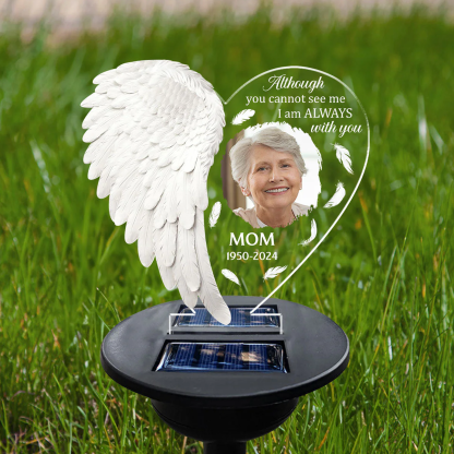 Memorial Solar Light Garden Stake Planted Angel in Heaven Sympathy Garden Gifts Personalized Bereavement Solar Grave Decor Gift