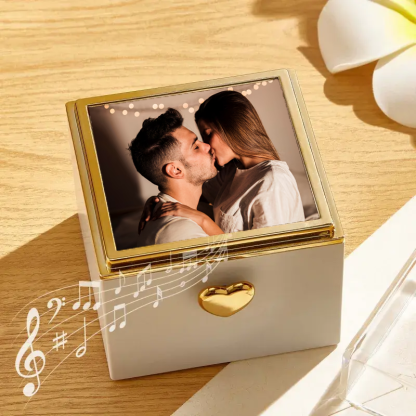 Custom Music Box Can Play Whole Song Magical Cake Candle Flip Box with Personalized Text and Photo