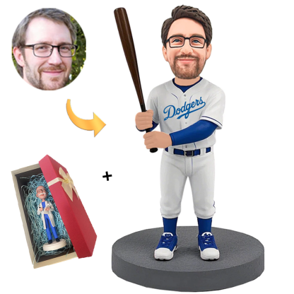 Handcraft Los Angeles Dodgers Fans Baseball Player Custom Bobbleheads with Text Engraved