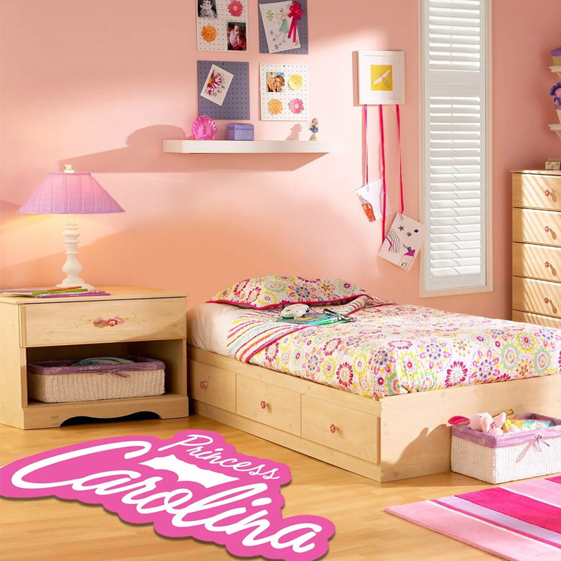 Custom Name Tufted Rug Punch Needle Personalized Kids Room Carpet Gift