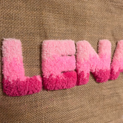 Personalized Name Punch Needle Handbags Custom Embroidered Letter Bag Punch Needle Embroidered Tufted Tote Bag Back to School Gift