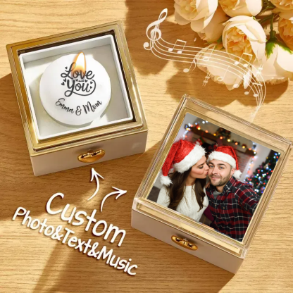 Custom Music Box Can Play Whole Song Christmas Gifts Magical Cake Candle Flip Box Anniversary Gifts