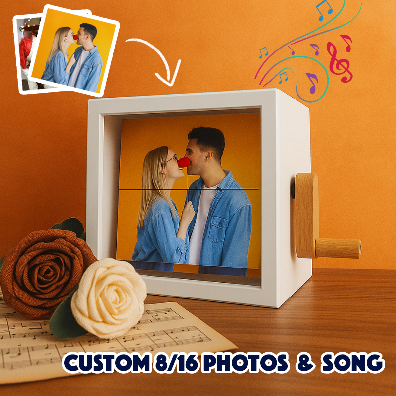 Personalized Whole Song Acrylic Colorful Music Frame Hand Motion Acrylic Photo Album Night Light Christmas Gifts for Her