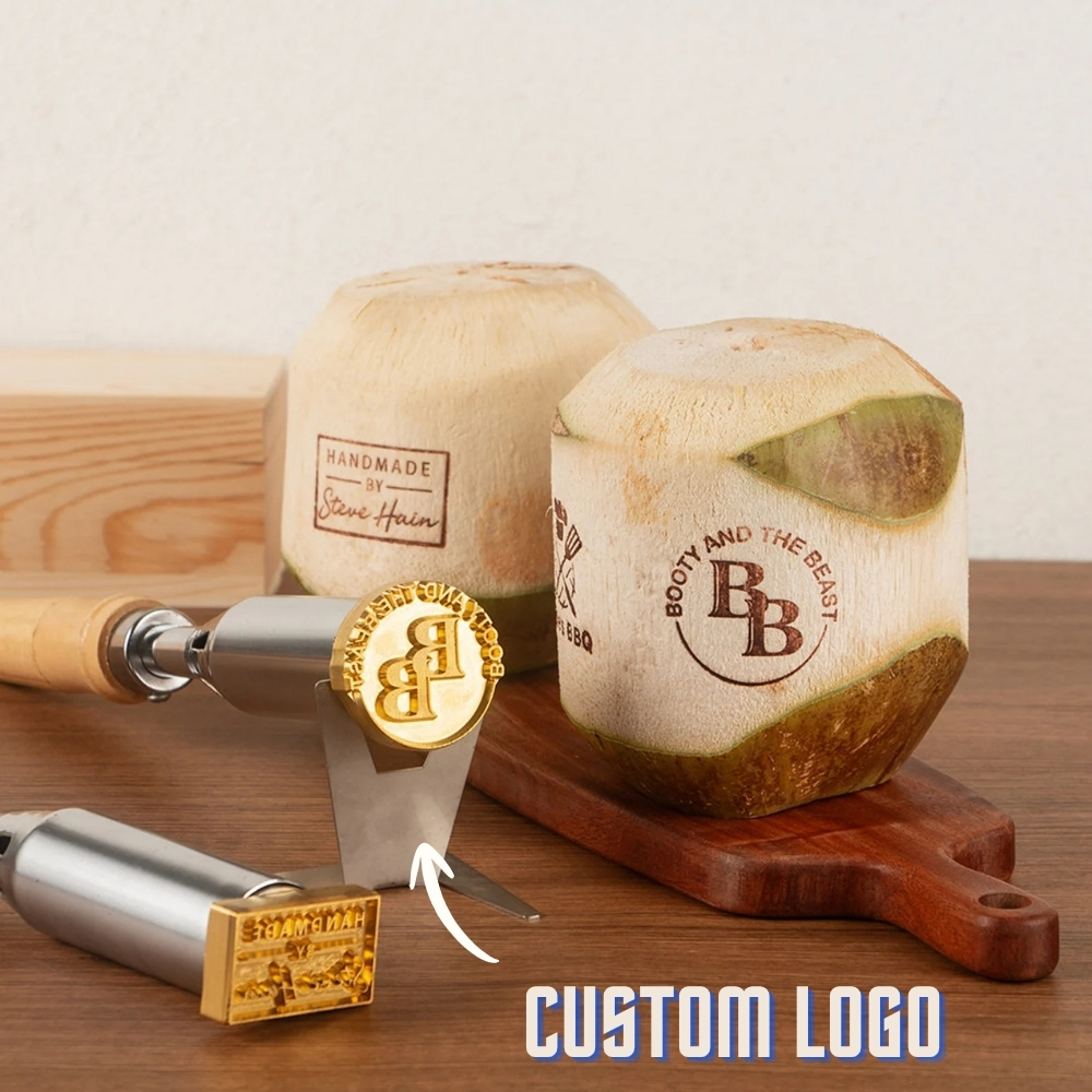 Custom Branding Iron Stamp with Your Logo Custom Metal Branding Iron Electric or Flame Heated Wood Burning Stamp
