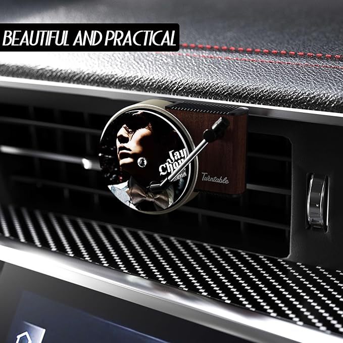 Custom Photo Car Air Freshener Record Player Set Car Vent Clip Fragrance Diffuser for Music Fans Gift Vinyl Album Cover