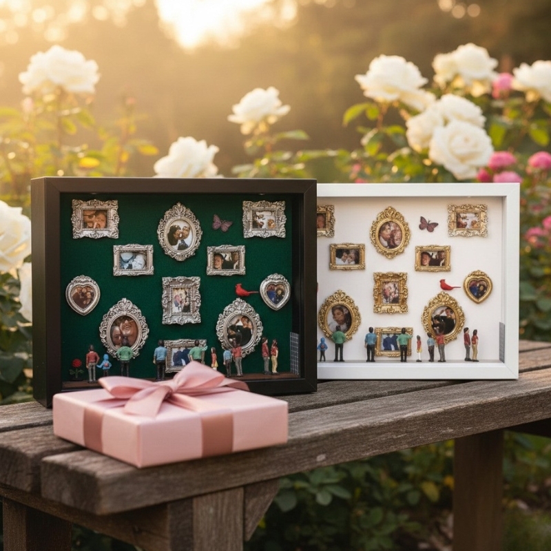 Museum of Us Frame Custom Miniature Retro Photo Frame Gallery Wooden Light Frame DIY Gift for Couple Valentine's Day Gifts