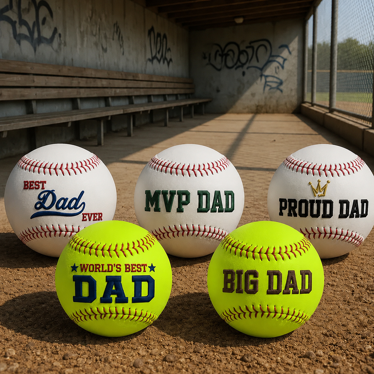 Custom Embroidered Baseball Personalized Keepsake Softball Baseball Gifts Fathers Day Gift from Kids