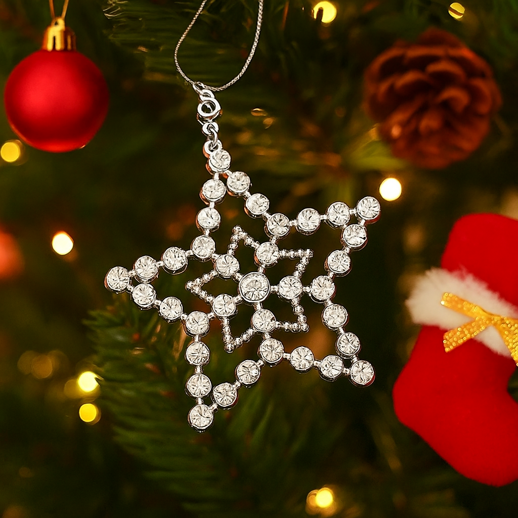 Personalized Photo Projection Snowflake Ornaments with Picture Inside Christmas Tree Decoration Gifts