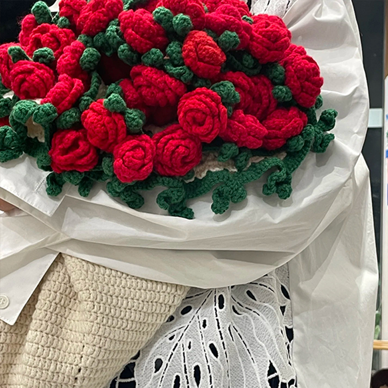 FINISHED Handmade Crochet Flower Throw Blanket Bouquet Rose Bouquet Knitted Bouquet Ready-Made Blanket Mothers Day Gifts