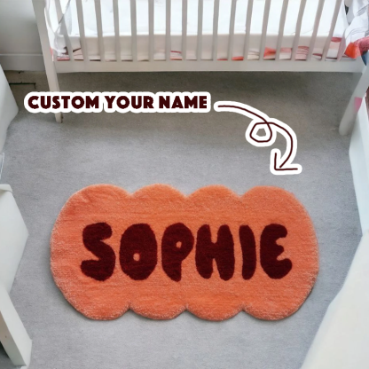 Handcraft Personalized Tufting Rug with Name Punch Needle Dorm Decor Gift for Teens